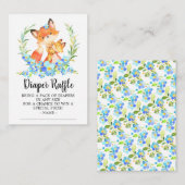 Moeder & Baby Fox Douche Luier Raffle Ticket Informatiekaartje (Voorkant / Achterkant)