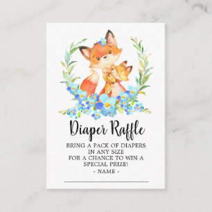 Moeder & Baby Fox Douche Luier Raffle Ticket Informatiekaartje