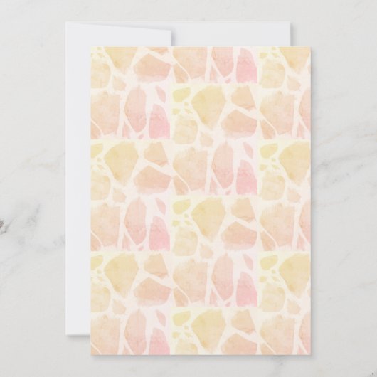 Moeder & Baby Giraffe Rustiek Hout Baby shower Kaart (Achterkant)