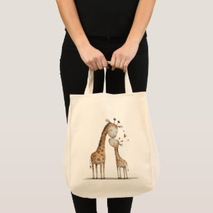 Moeder & Baby Giraffe Tote Bag