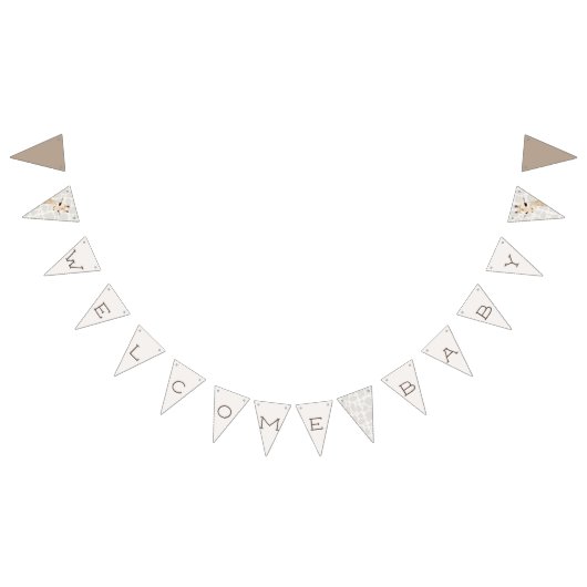 Moeder & Baby Giraffe Waterverf Welkom Baby Vlaggetjes (Alle)