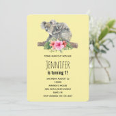 Moeder & Baby Koala Beren Schattigee Waterverf Ver Kaart (Staand voorkant)