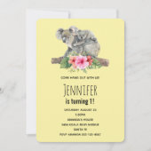 Moeder & Baby Koala Beren Schattigee Waterverf Ver Kaart (Voorkant)