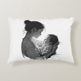Moeder & Baby-kunstwerk Accent Kussen