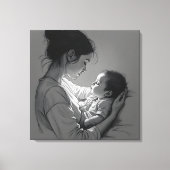 Moeder & Baby-kunstwerk Canvas Afdruk (Voorkant)