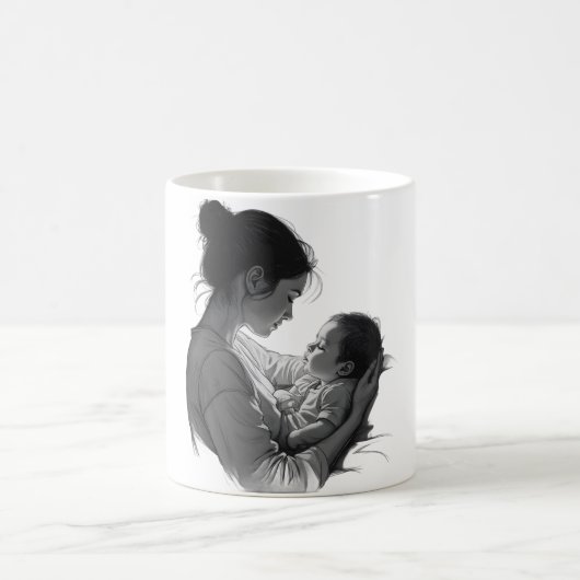 Moeder & Baby-kunstwerk Koffiemok (Center)