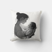 Moeder & Baby-kunstwerk Kussen (Voorkant)