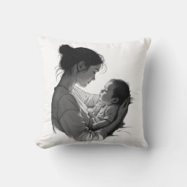 Moeder & Baby-kunstwerk Kussen