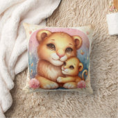 Moeder & Baby Leeuw Kussen (Deken)