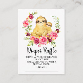 Moeder & Baby Luiaard Doucheluier Raffle Ticket Informatiekaartje