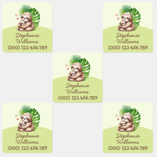 Moeder & Baby luiaard  Kinder kledinglabels Labels (Groep)