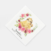 Moeder & Baby luiaard meisjes douche papier servet (Hoek)