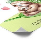 Moeder & Baby Luiaard Raad Hoeveel Badkamer Spel P Poster (Hoek)