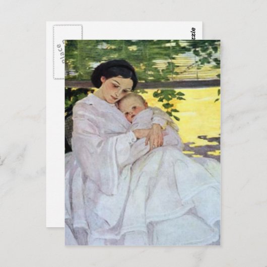 Moeder & Baby Moederdag Kaart (Voorkant / Achterkant)