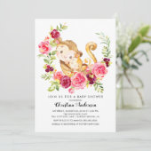 Moeder & Baby Monkey Baby shower Kaart (Staand voorkant)