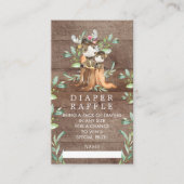 Moeder & Baby Moose Baby shower Luier Raffle Ticke Informatiekaartje (Voorkant)