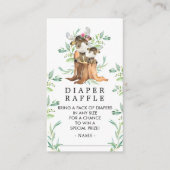 Moeder & Baby Moose Baby shower Luier Raffle Ticke Informatiekaartje (Voorkant)