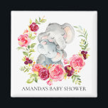Moeder & Baby Olifant Baby shower Favor Magnet<br><div class="desc">Leuke moeder & baby olifant magneet voor een meisjes baby shower. Wijzig de achtergrond door te klikken op aanpassen & gebruik onze kleurkiezer!. Overeenkomende objecten beschikbaar in onze winkel.</div>