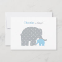 Moeder Baby Olifant Blauw Grijs Stippen Jongen