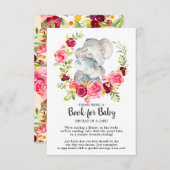 Moeder & Baby Olifant Douche Boek voor Baby Kaart (Voorkant / Achterkant)