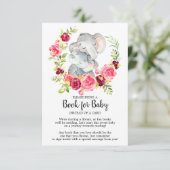 Moeder & Baby Olifant Douche Boek voor Baby Kaart (Staand voorkant)