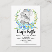 Moeder & Baby Olifant Douche Luier Raffle Ticket