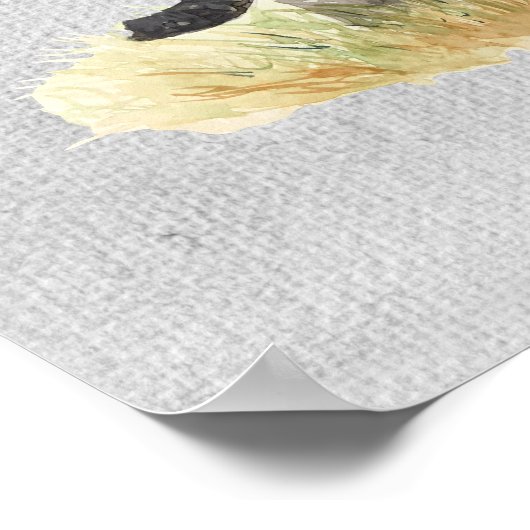 Moeder & Baby Olifant Gestructureerde Poster (Hoek)