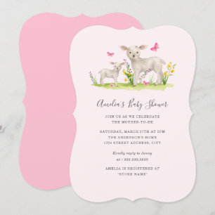 Moeder Baby Schaap Zoete Baby Shower Kaart