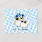 Moeder Baby Schattigee Uil Baby Boy Shower Boek Aa Informatiekaartje (Achterkant)
