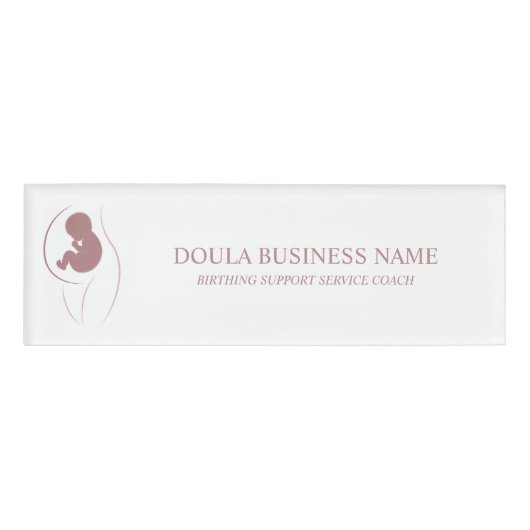 Moeder Baby Silhouet Merk Naambadge (Voorkant)