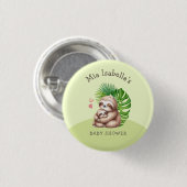 Moeder & Baby Sloth Baby shower  Button (Voorkant /achterkant)