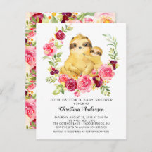 Moeder & Baby Sloth Baby shower