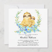 Moeder & Baby Sloth Baby shower Kaart (Voorkant)