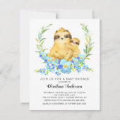 Moeder & Baby Sloth Baby shower Kaart (Voorkant)