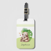 Moeder & Baby Sloth  Bagagelabel (Voorkant (verticaal))