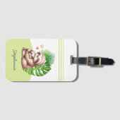 Moeder & Baby Sloth  Bagagelabel (Voorkant (horizontaal))