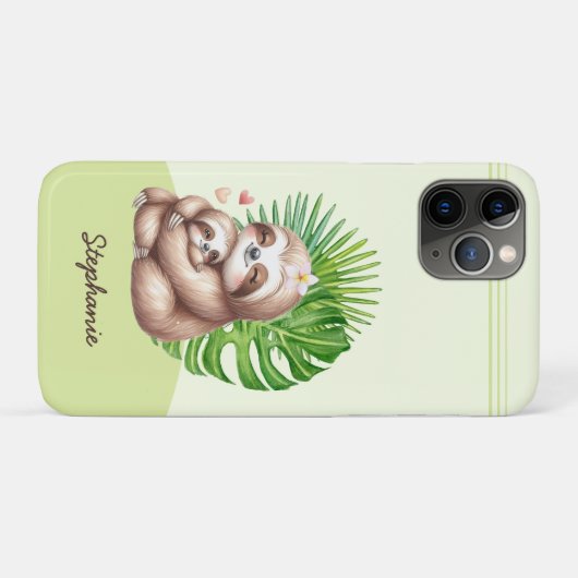 Moeder & Baby Sloth  Case-Mate iPhone Case (Achterkant (horizontaal))
