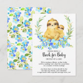 Moeder & Baby Sloth Douche Boek voor Baby Kaart (Voorkant / Achterkant)