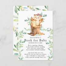 Moeder & Baby Uil Baby shower Boek voor Baby Kaart