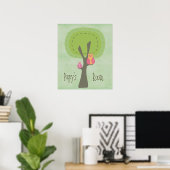 Moeder & Baby Uil Kinderkamer Muurposter Poster (Thuiskantoor)