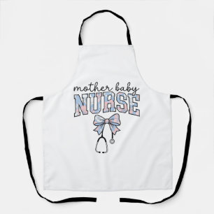 Moeder Baby Verpleegster Bloem Boog Shirt Ontwerp_ Schort