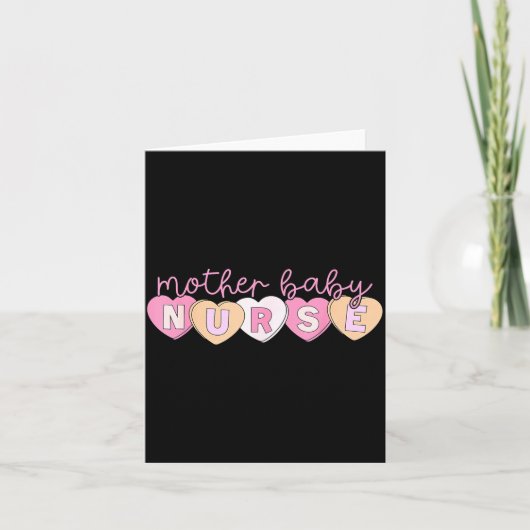 Moeder Baby Verpleegster Hartjes Valentijn Obgyn S Kaart (Voorkant)