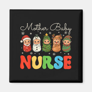 Moeder Baby Verpleegster Kerst Mbu Postpartum Verp Magneet
