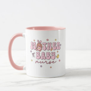 Moeder Baby Verpleegster Pasen Dag MBU Paashaas Ei Mok
