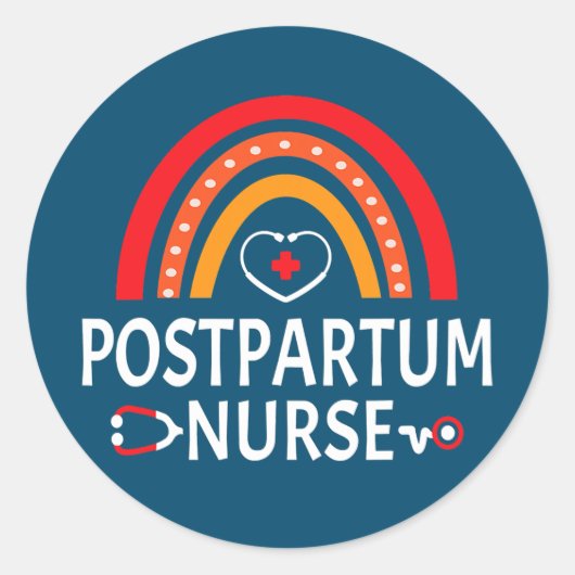 Moeder Baby Verpleegster Postpartum Verpleegkundig Ronde Sticker (Voorkant)
