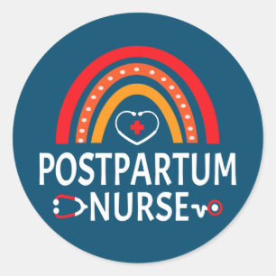 Moeder Baby Verpleegster Postpartum Verpleegkundig Ronde Sticker
