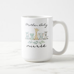 Moeder Baby Verpleegster Safari Jungle Dieren Kind Koffiemok