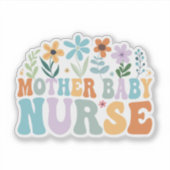 Moeder Baby Verpleegster Sticker (Voorkant)