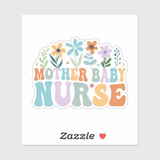 Moeder Baby Verpleegster Sticker (Vel)