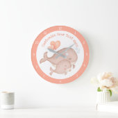 Moeder Baby walvis schattig anime personaliseren Grote Klok (Huis)